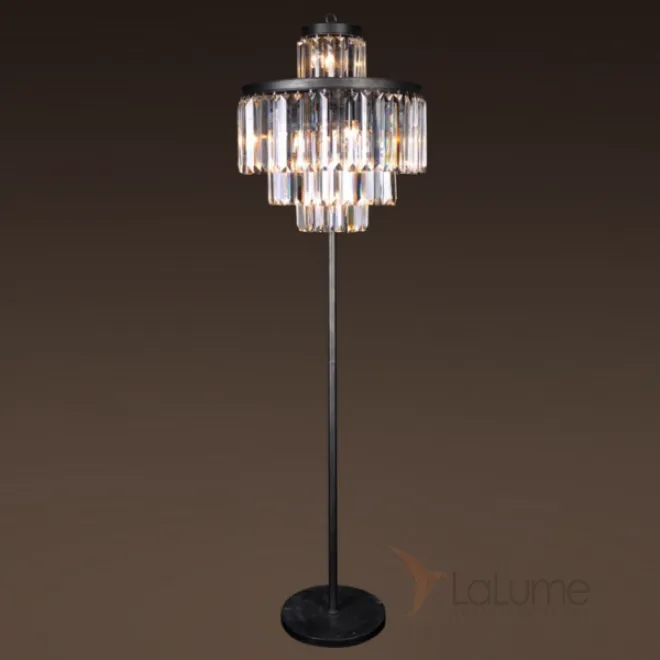Торшер RH 1920S Odeon Clear Glass Floor Lamp 4 rings от LaLume Торшер RH 1920S Odeon Clear Glass Floor Lamp 4 rings от LaLume