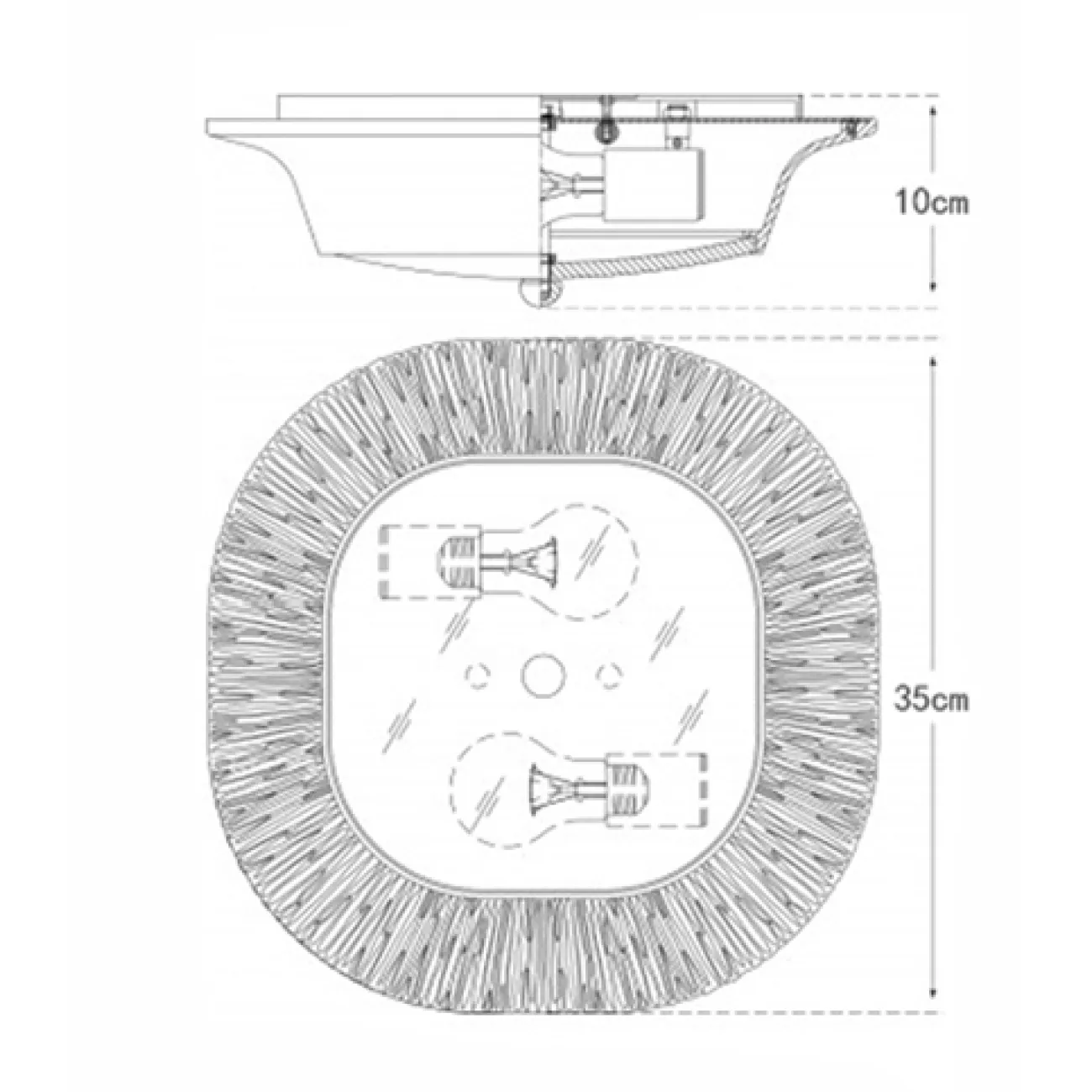 Потолочный светильник Utopia Round Sconce Black designed by Kelly Wearstler от LaLume