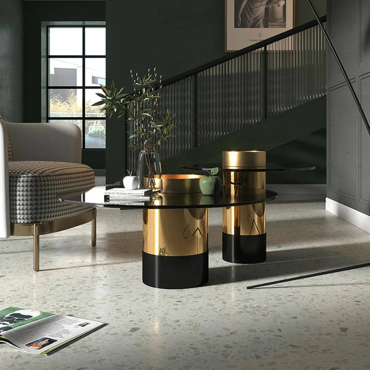 Дизайнерский журнальный столик - LaLume-AP00358