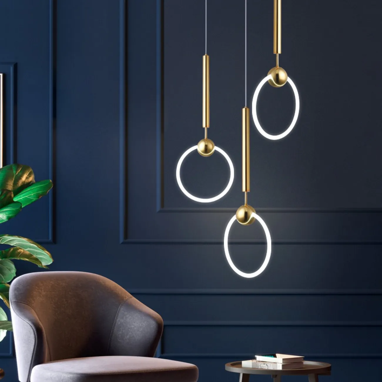 Подвесной светильник RING M D25 Серебро от ImperiumLoft