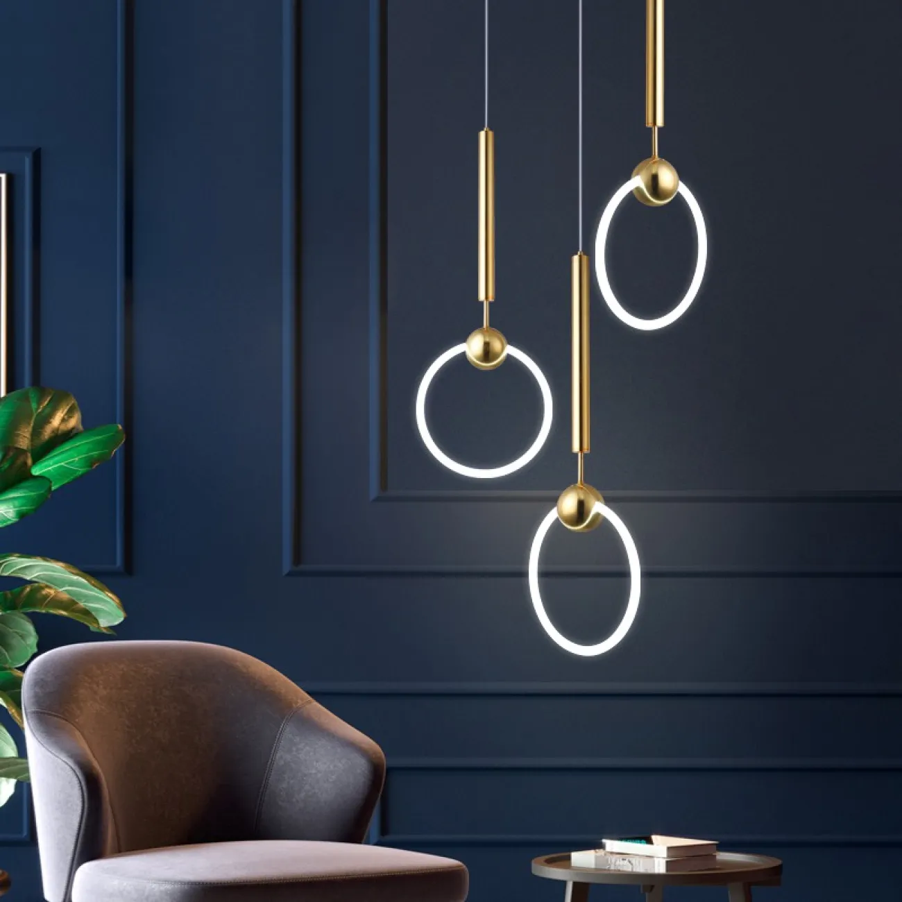 Подвесной светильник RING L D30 Розовое золото от ImperiumLoft