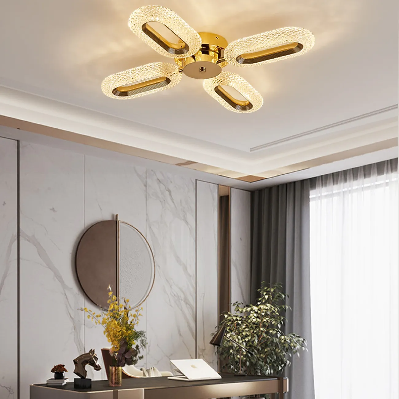 Потолочная люстра KEZIA CH B L8 от ImperiumLoft