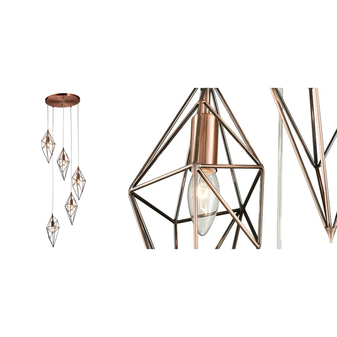 Люстра Volumetric Polygons Copper