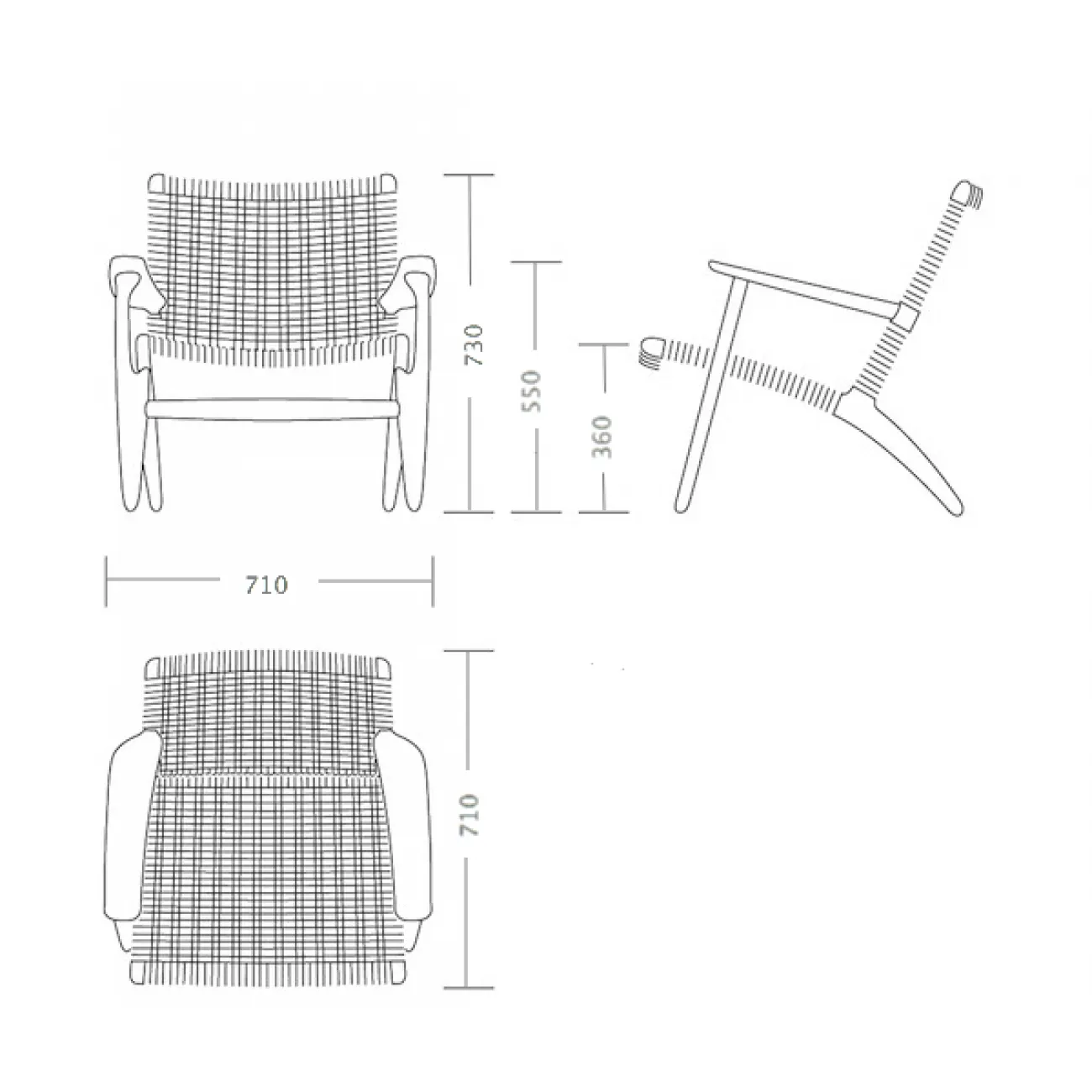 Кресло Hans Wegner CH25 designed by Hans J.Wegner in 1950 от LaLume