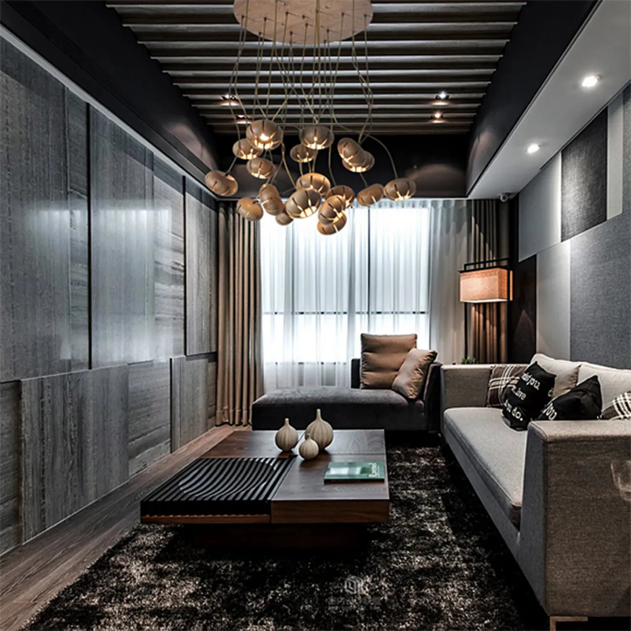 Дизайнерская люстра CAPSULES D60 Dark wood от ImperiumLoft