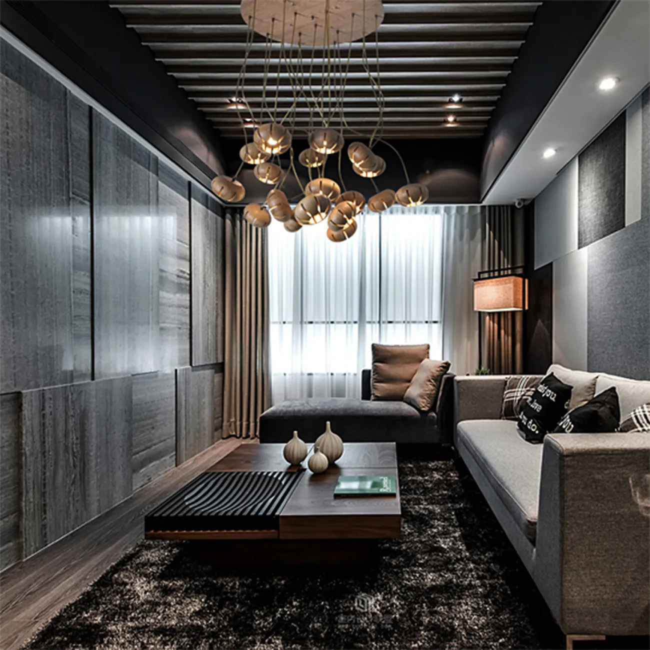 Дизайнерская люстра CAPSULES L110 Dark wood от ImperiumLoft