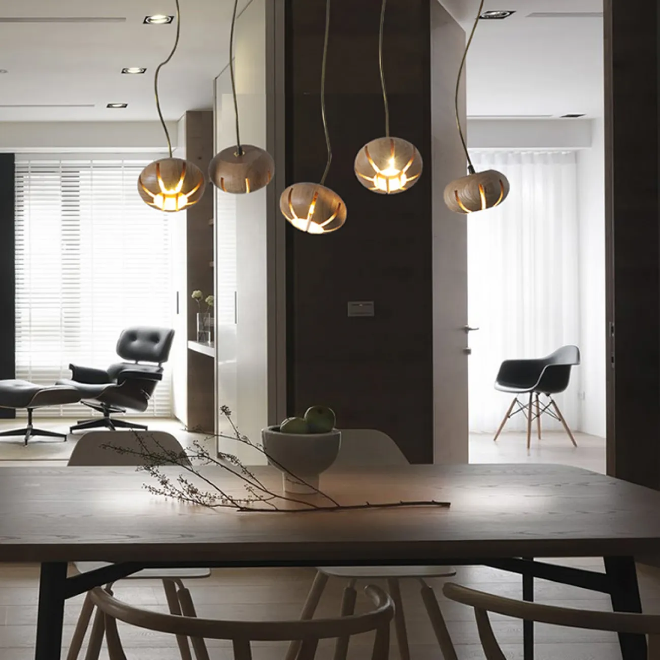 Дизайнерская люстра CAPSULES D60 Dark wood от ImperiumLoft