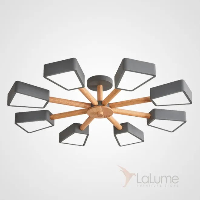 Светодиодная потолочная люстра в скандинавском эко стиле FLEN