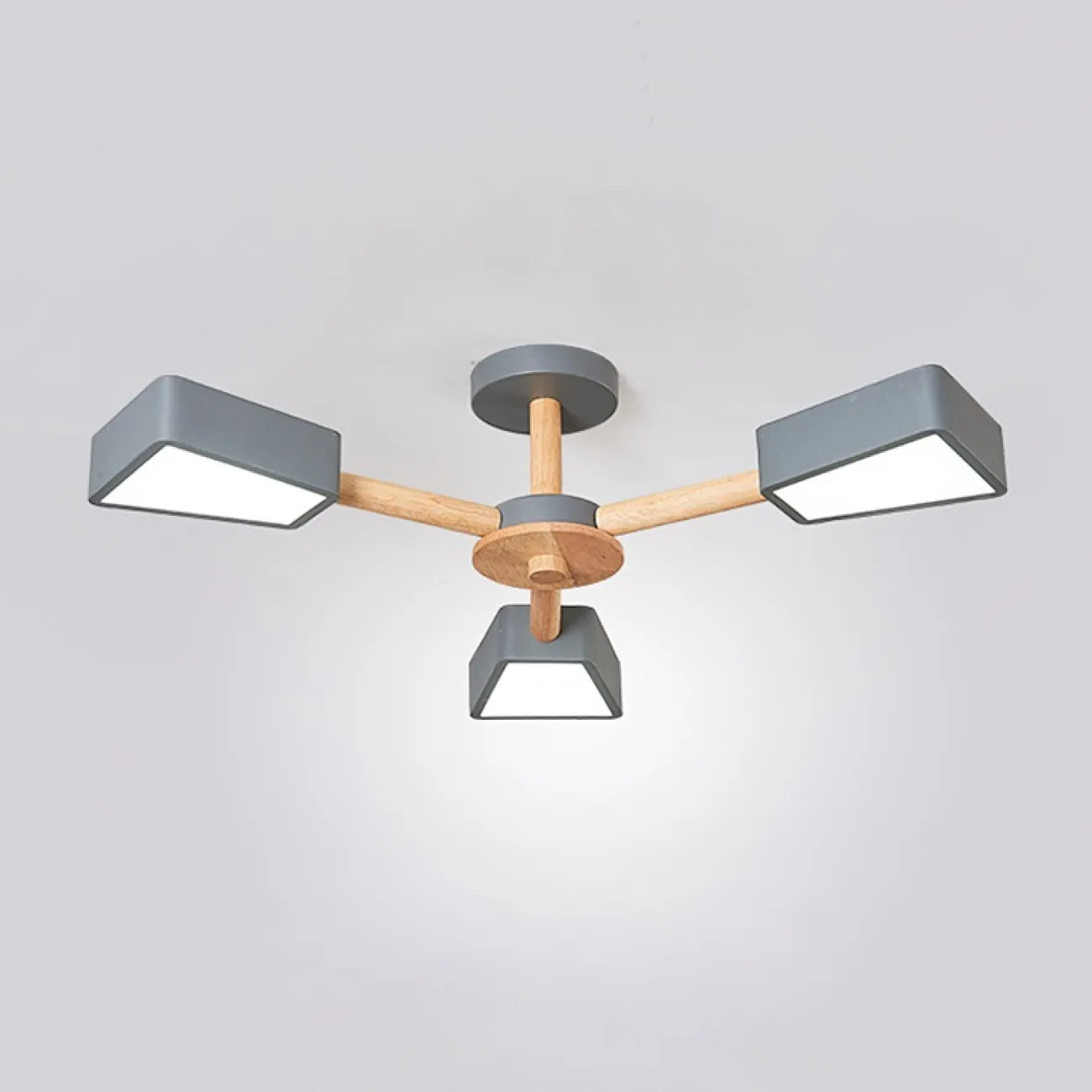 Светодиодная потолочная люстра в скандинавском эко стиле FLEN