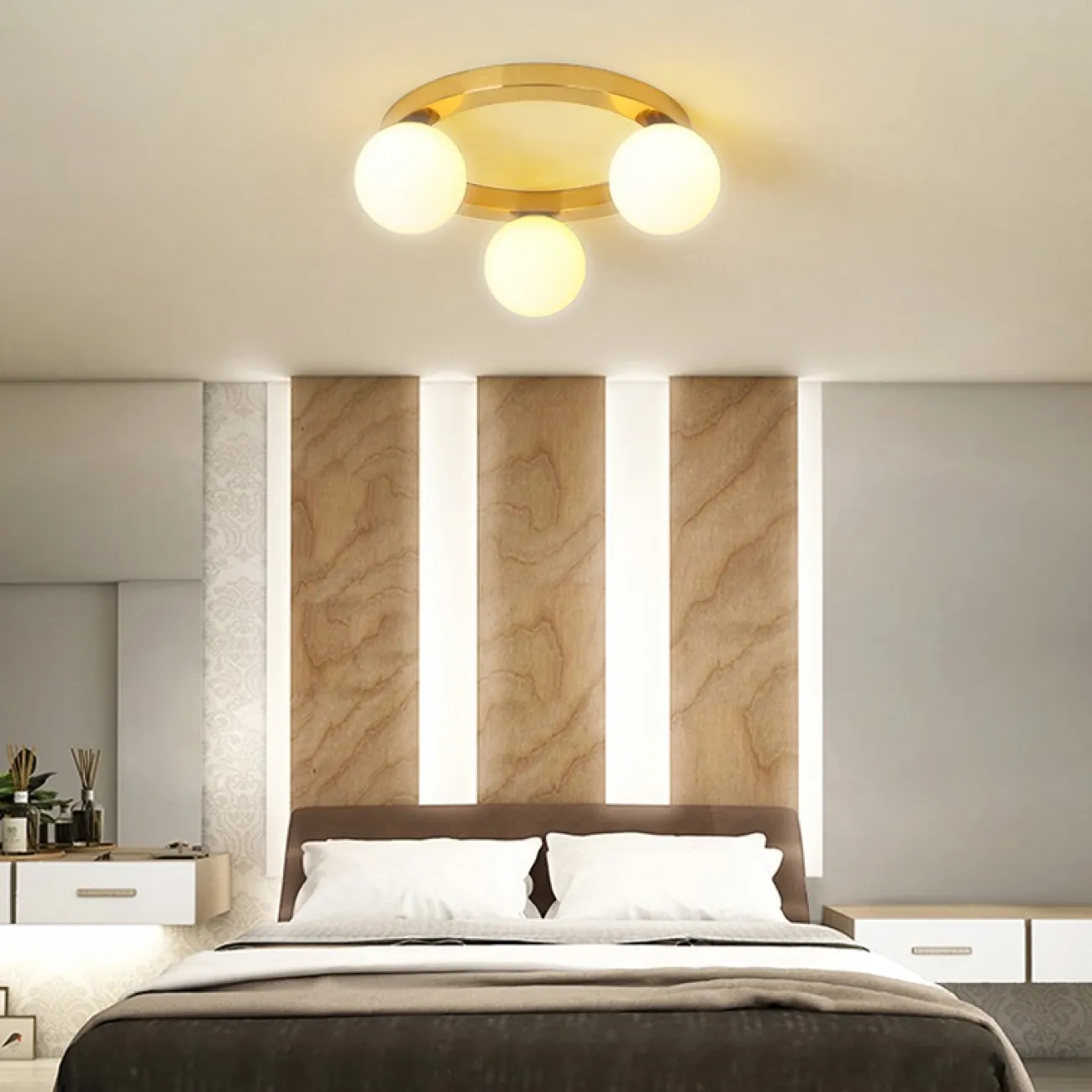 Потолочный светильник WREATH 8 D77 Золото, Матовый от ImperiumLoft