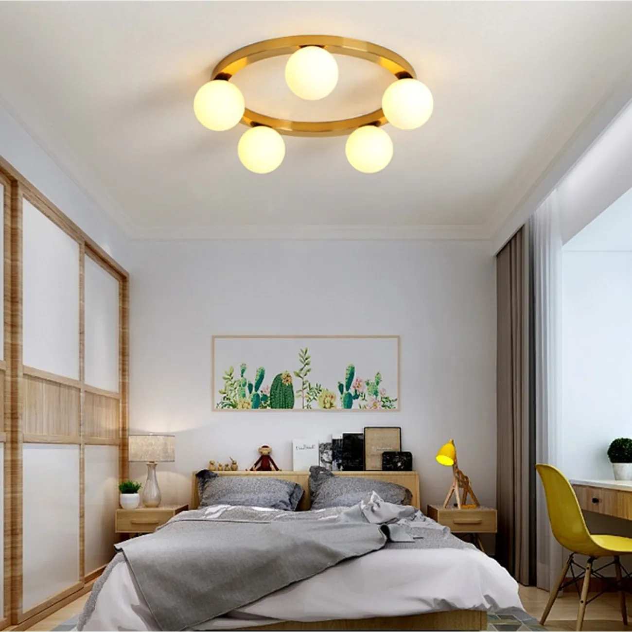 Потолочный светильник WREATH 8 D77 Золото, Матовый от ImperiumLoft