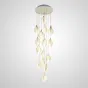Готовая комбинация подвесных светильников с каплевидными плафонами из нефритового фарфора в форме белых бутонов LEA MORE D50
