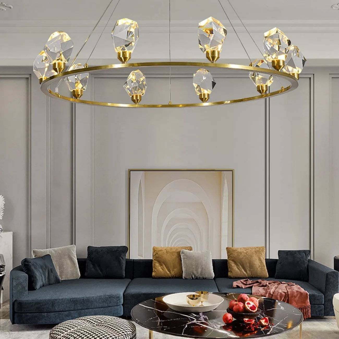 Люстра на кольцевом каркасе CRISTEL R от ImperiumLoft