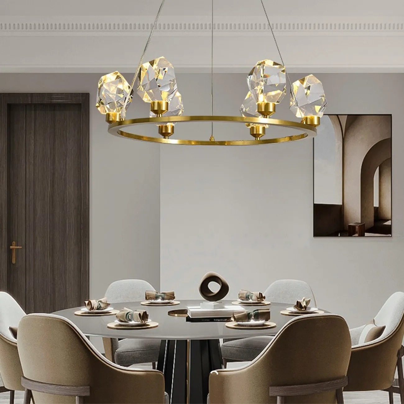 Люстра на кольцевом каркасе CRISTEL R от ImperiumLoft