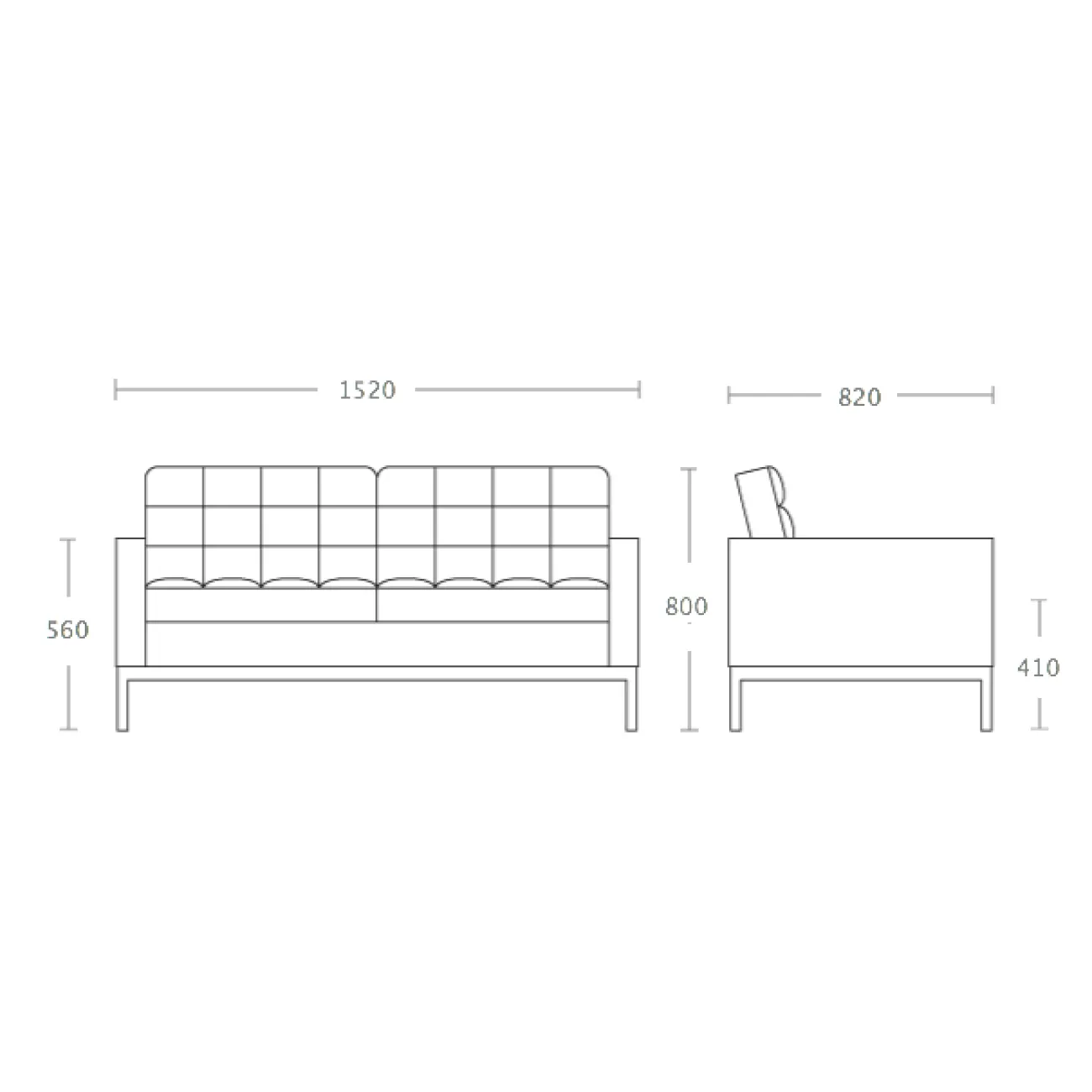 Диван Florence Knoll Settee designed by Florence Knoll		 in 1954 от LaLume