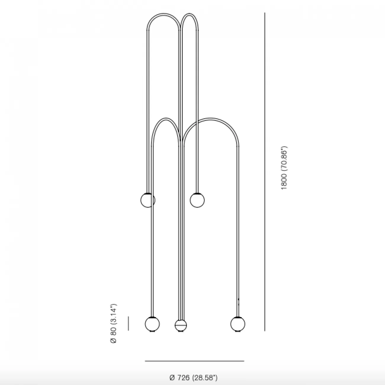 Торшер Michael Anastassiades Fontana Amorosa Crossette designed by Michael Anastassiades