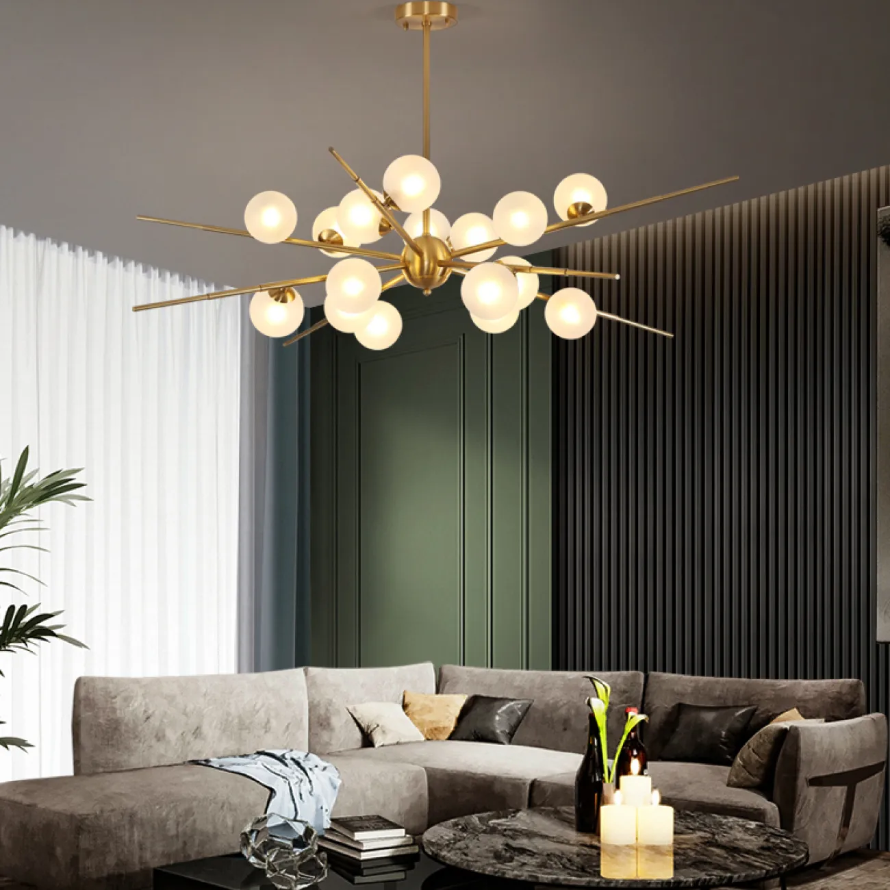 Потолочная люстра PETRIN Grey от ImperiumLoft