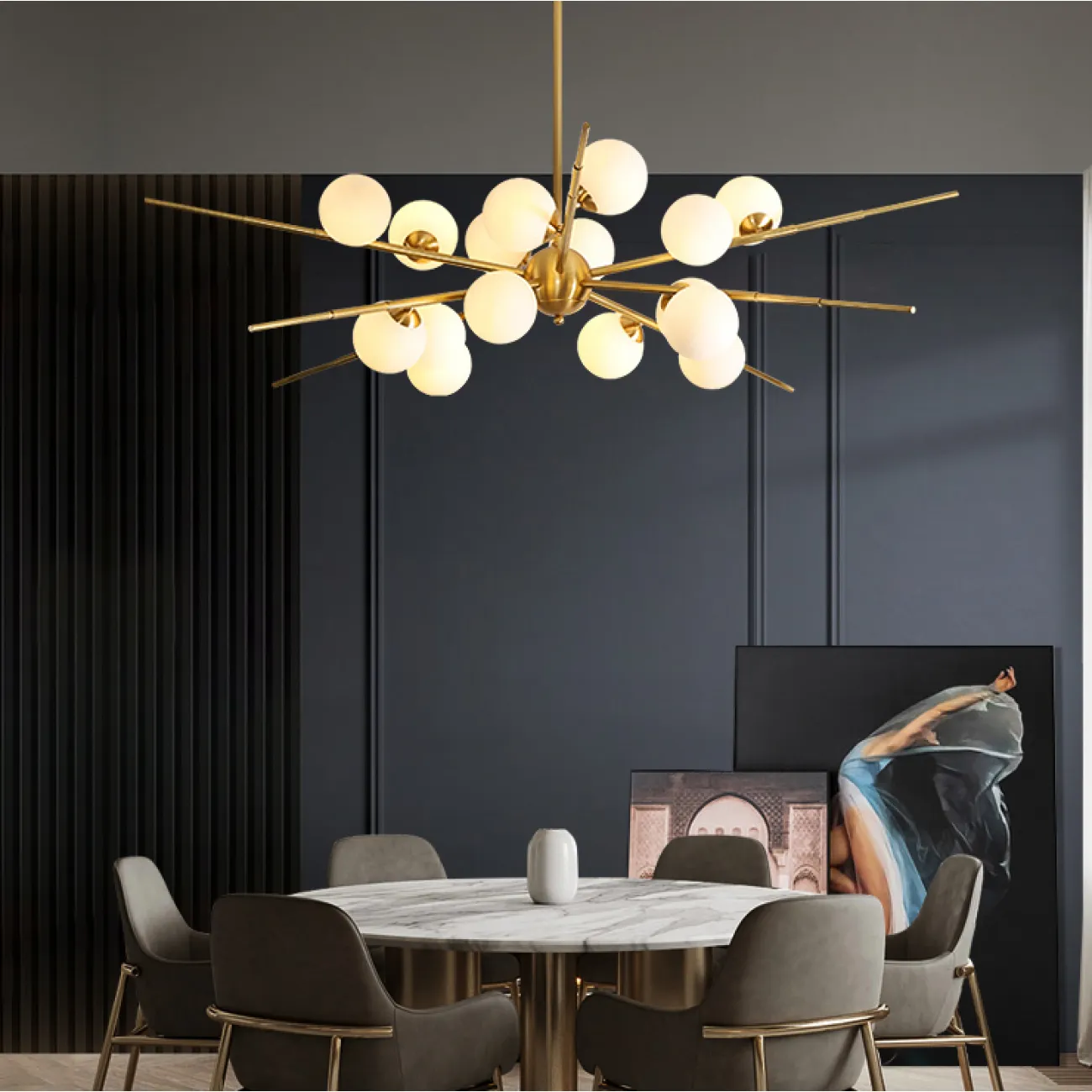 Потолочная люстра PETRIN Grey от ImperiumLoft