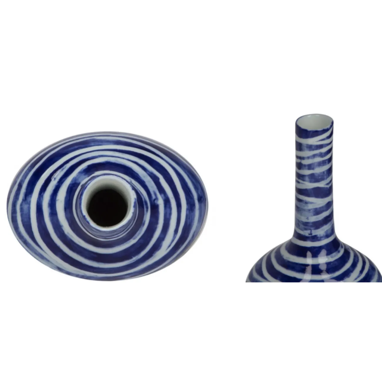 Ваза blue & white ornament Striped Bottle от LaLume