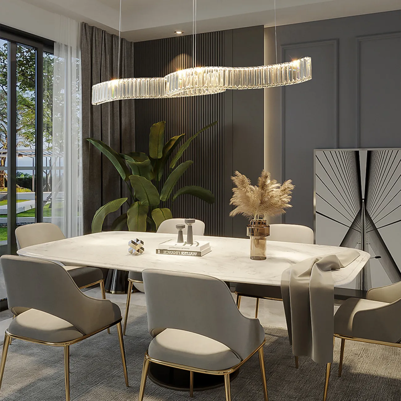 Подвесной светильник BERTOLDA LONG B Chrome от ImperiumLoft