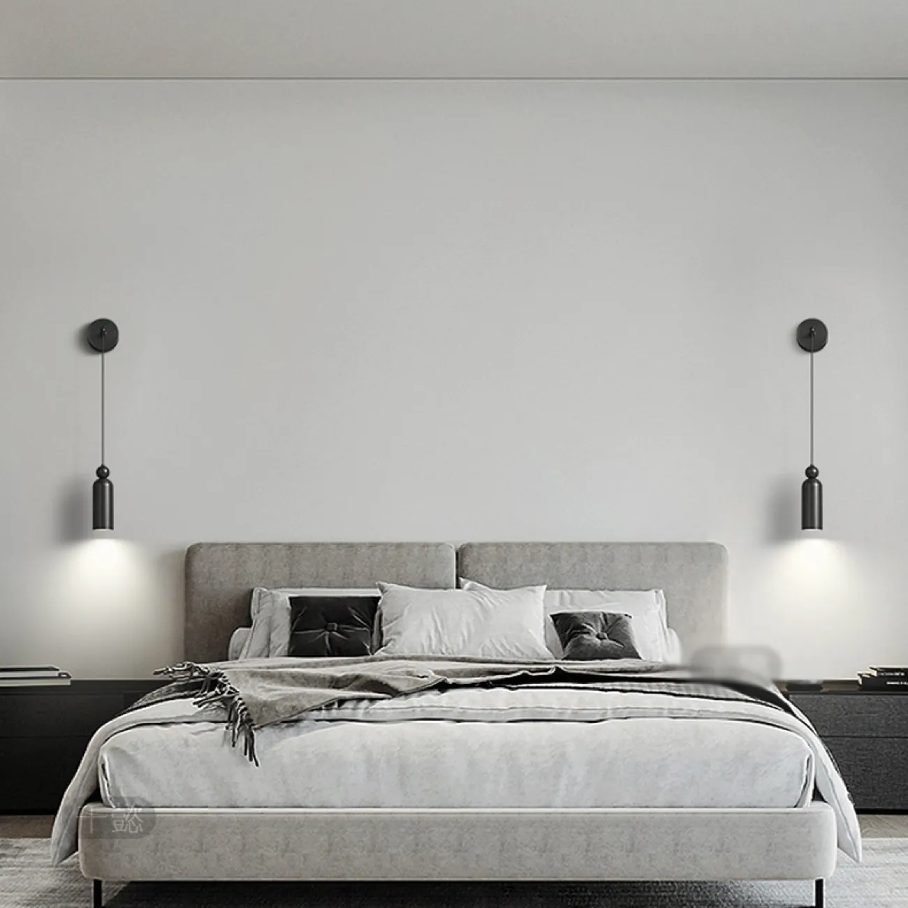 Серия настенных светодиодных светильников с цилиндрическим корпусом и шарообразным клипом из натуральной и черненой латуни LEFFE WALL Black