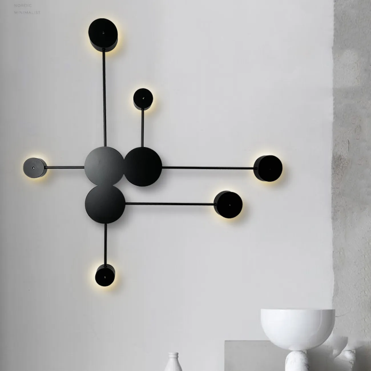 Бра Pin Wall Light 6 White от ImperiumLoft