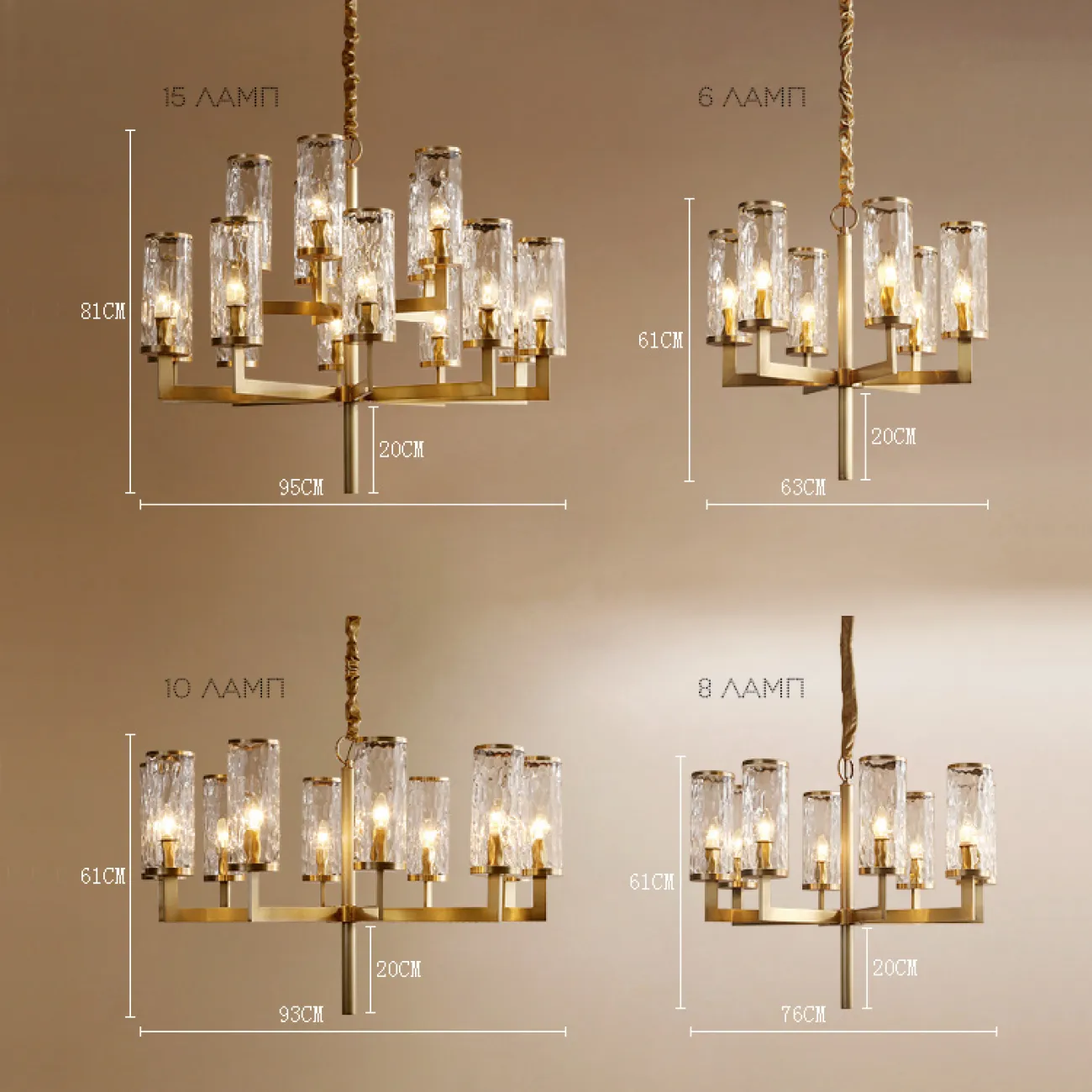 Люстра LIAISON ONE-TIER CHANDELIER D93 от ImperiumLoft