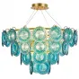 Люстра Blue Glass disk Chandelier