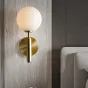 Настенный светильник с шарообразным плафоном из стекла POLARIS WALL Transparent