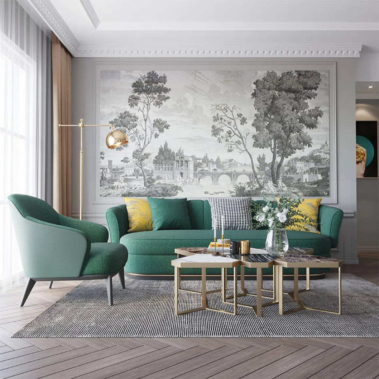 Дизайнерский журнальный столик - LaLume-AP00344