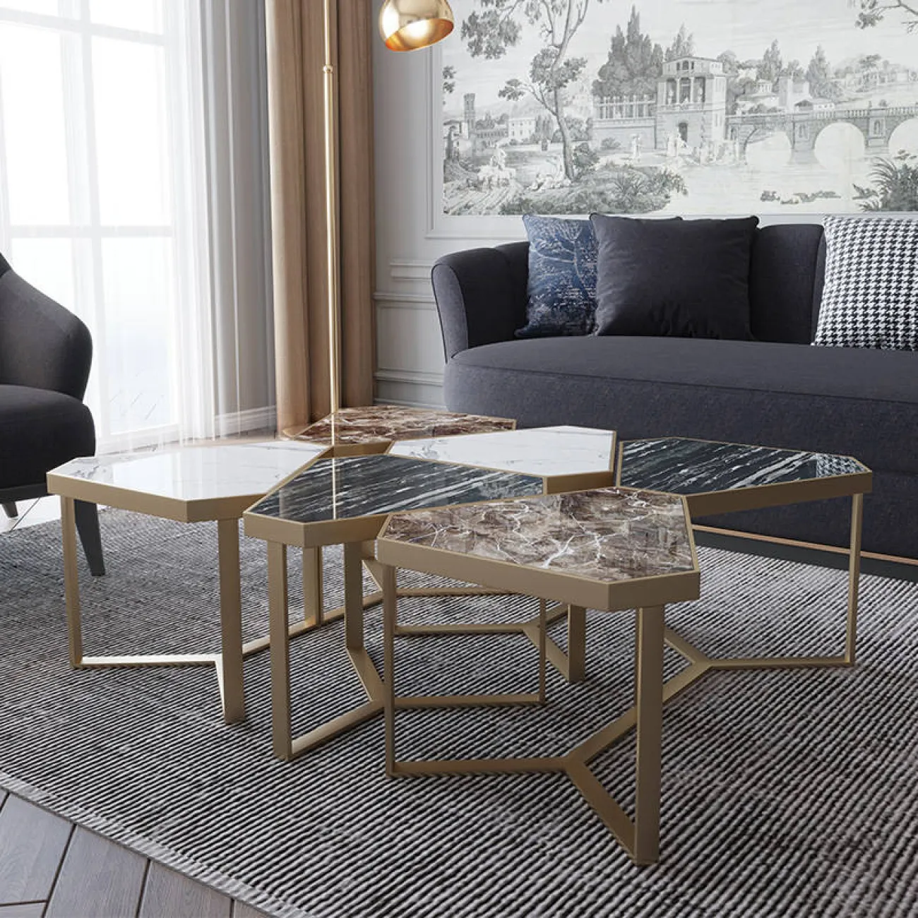 Дизайнерский журнальный столик - LaLume-AP00344