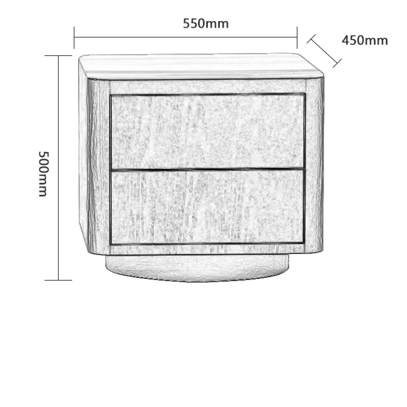 Дизайнерская прикроватная тумба LaLume-TT00118