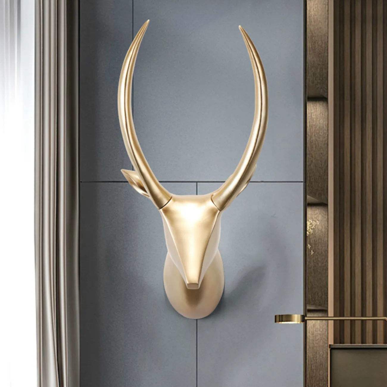 Дизайнерский настенный декор голова оленя LaLume-KKK00243 Дизайнерский настенный декор голова оленя LaLume-KKK00243