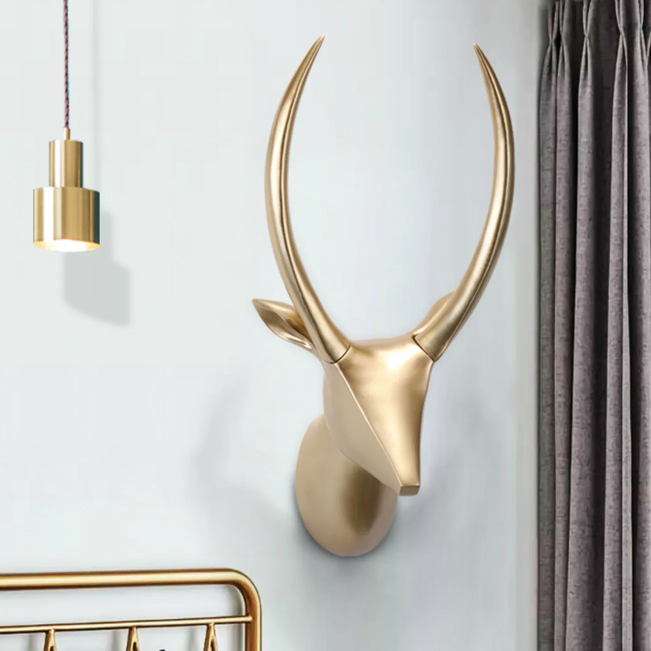 Дизайнерский настенный декор голова оленя LaLume-KKK00243 Дизайнерский настенный декор голова оленя LaLume-KKK00243