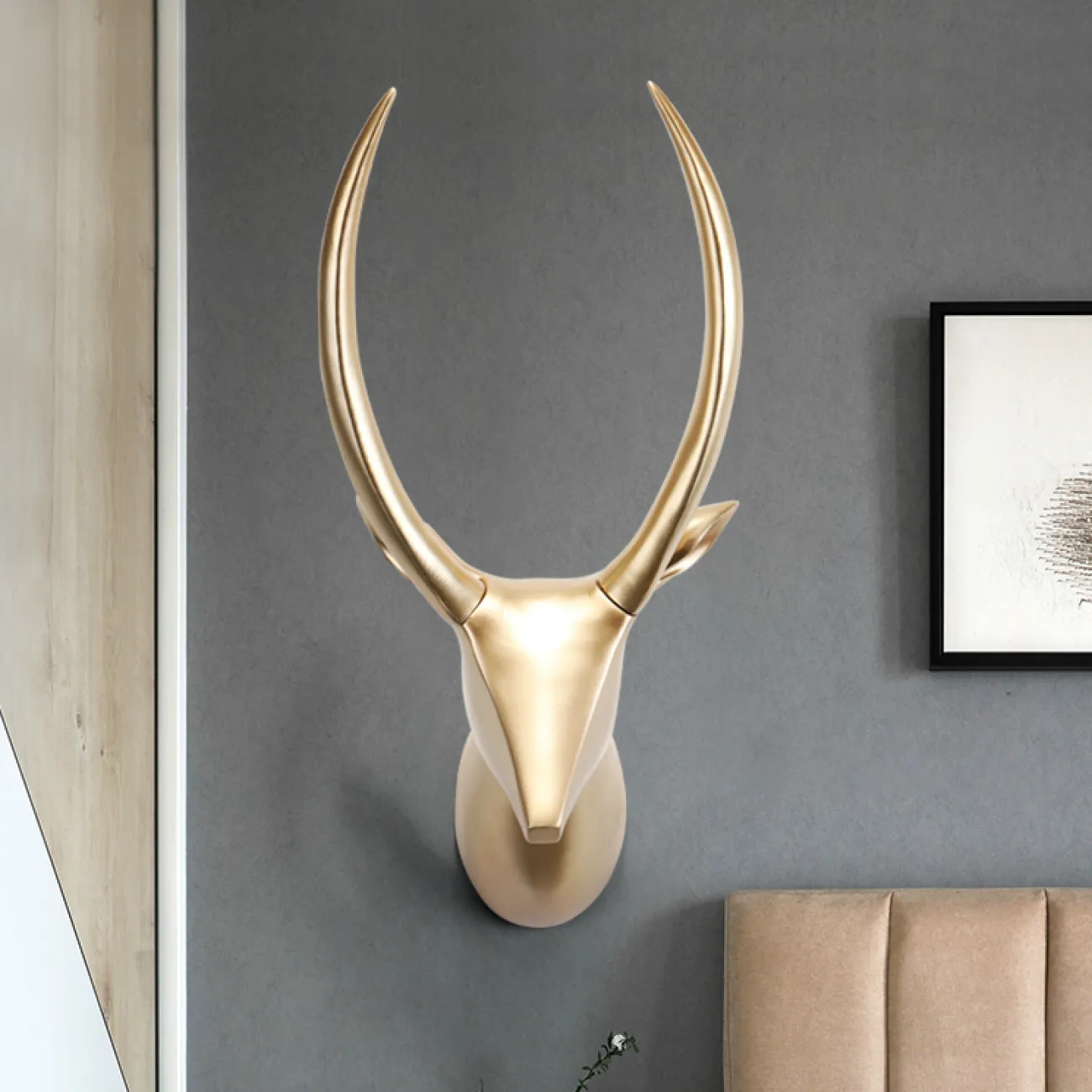 Дизайнерский настенный декор голова оленя LaLume-KKK00243 Дизайнерский настенный декор голова оленя LaLume-KKK00243