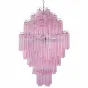 Большая люстра розовое стекло Vintage Kronleuchter aus Murano glas