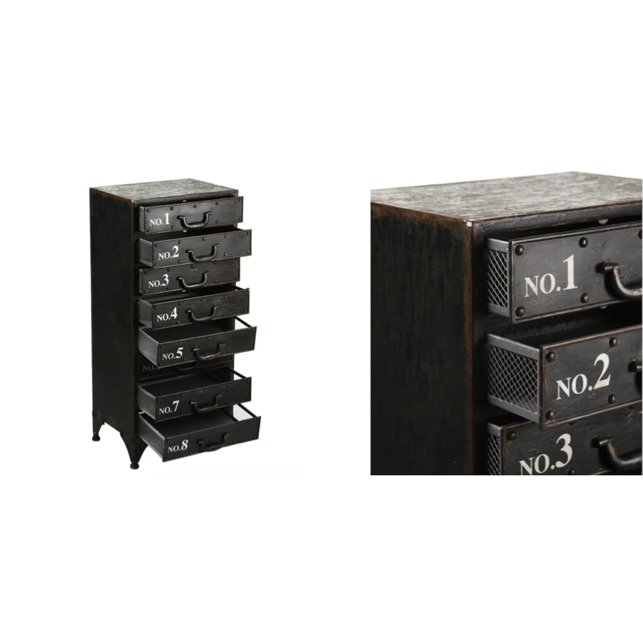 Комод Industrial Loft Rustic Iron 8 Drawer Dresser от LaLume