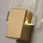 Светодиодный настенный светильник с рельефным хрустальным плафоном прямоугольной формы с эффектом воздушных пузырьков FIORD L15