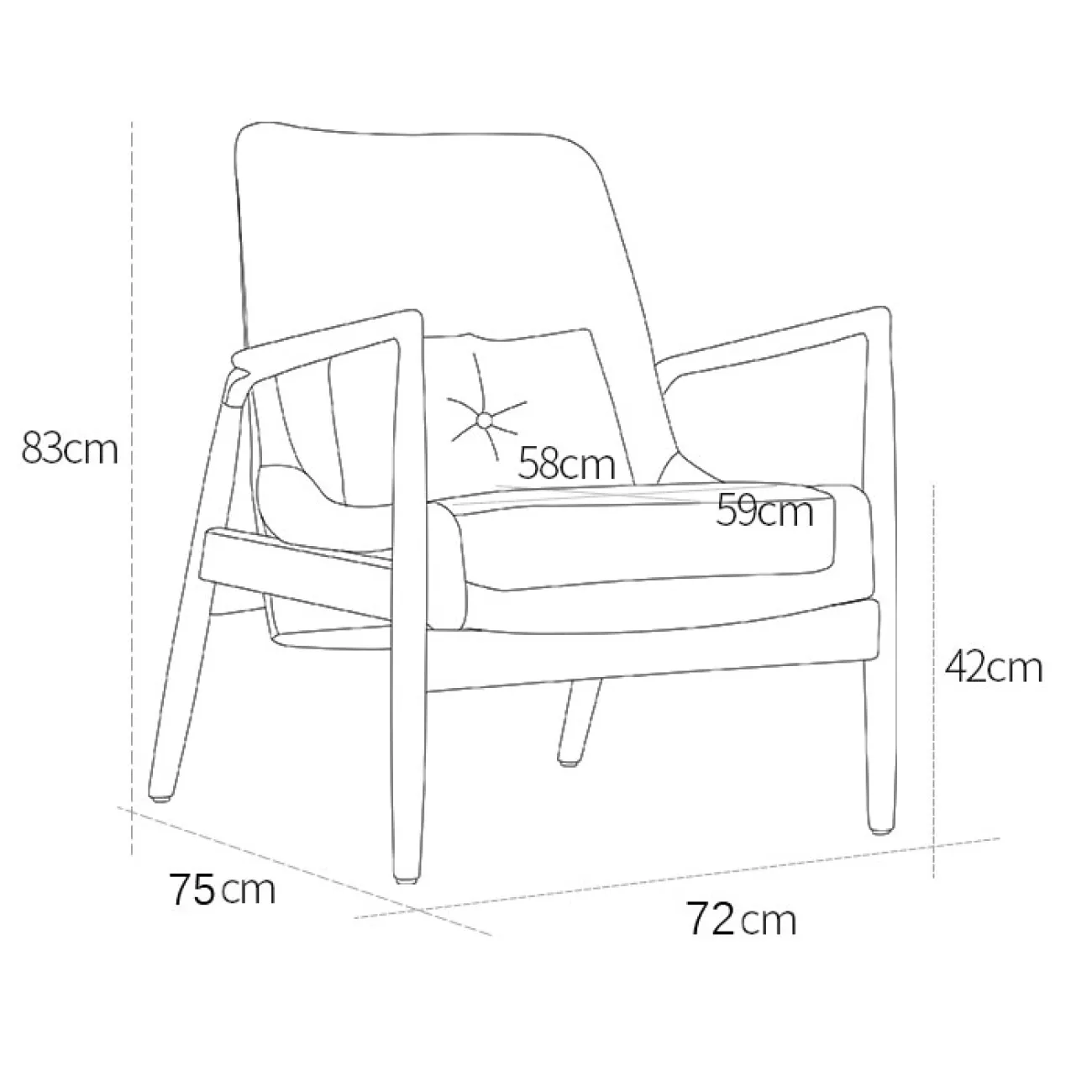 Дизайнерское кресло LaLume-KK00191