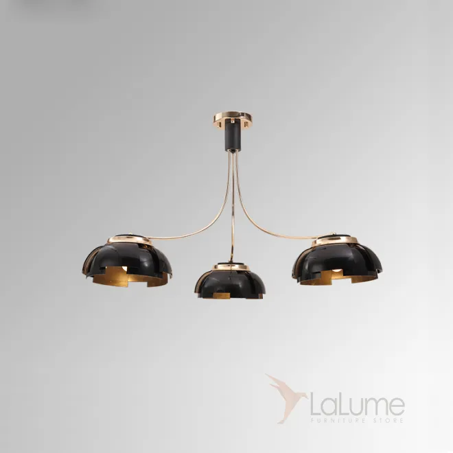 Люстра на штанге GRADE D105 3 lamps Gold/Black от ImperiumLoft
