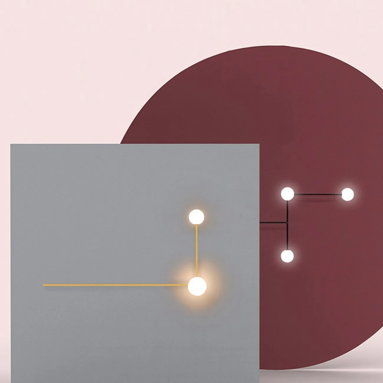 Настенный светильник LINES 2 золото от ImperiumLoft