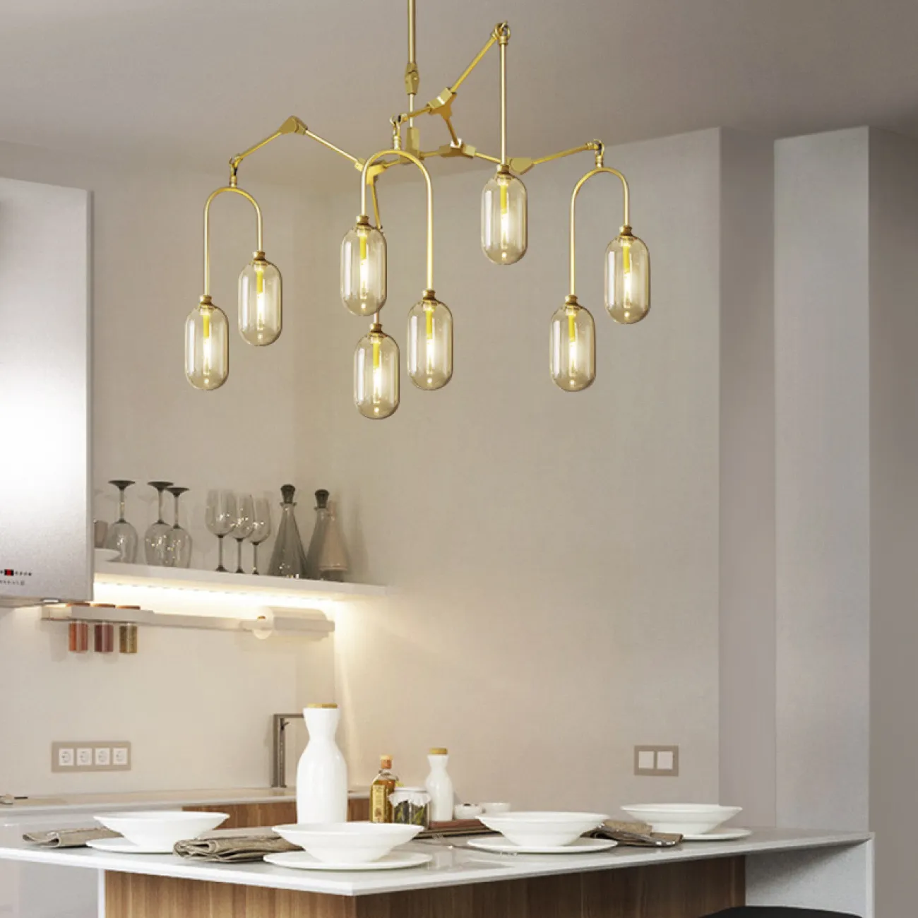 Подвесная люстра WILLOW 8 от ImperiumLoft Подвесная люстра WILLOW 8 от ImperiumLoft