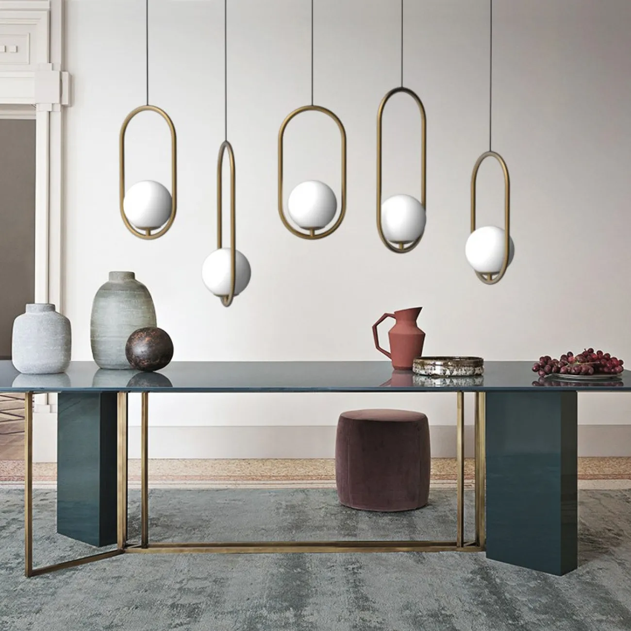 Подвесной светильник Matthew McCormick hoop 50 Gold MILA Pendant от ImperiumLoft