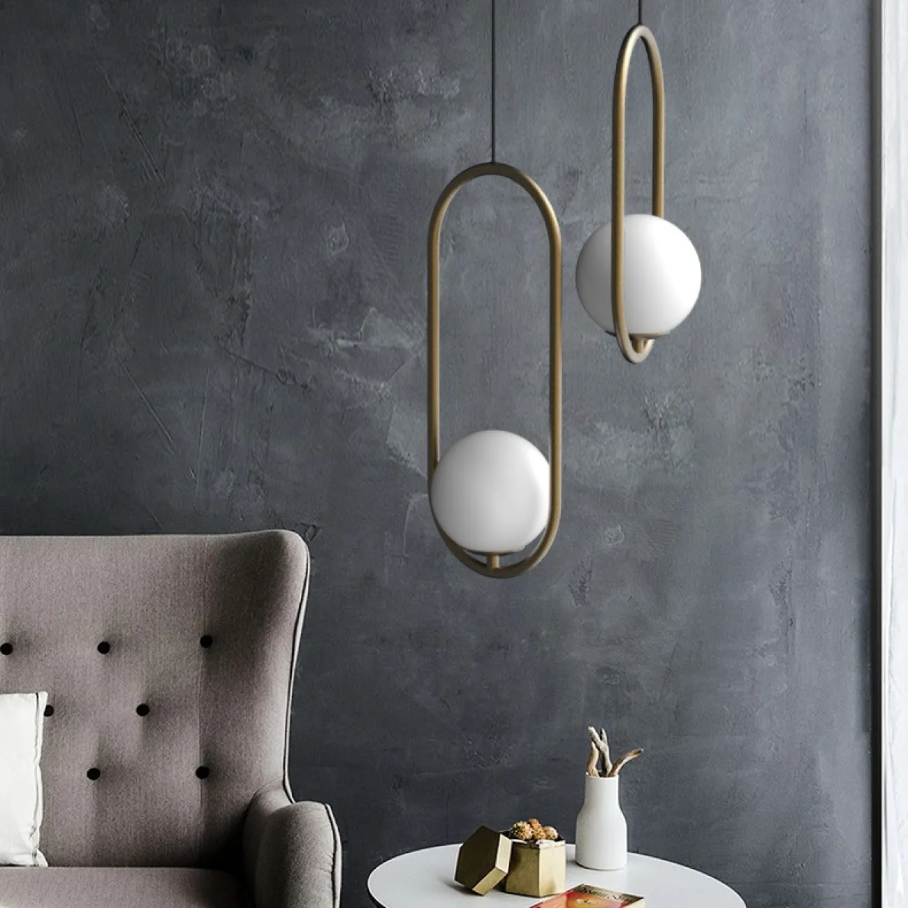 Подвесной светильник Matthew McCormick hoop 50 Chrome MILA Pendant от ImperiumLoft