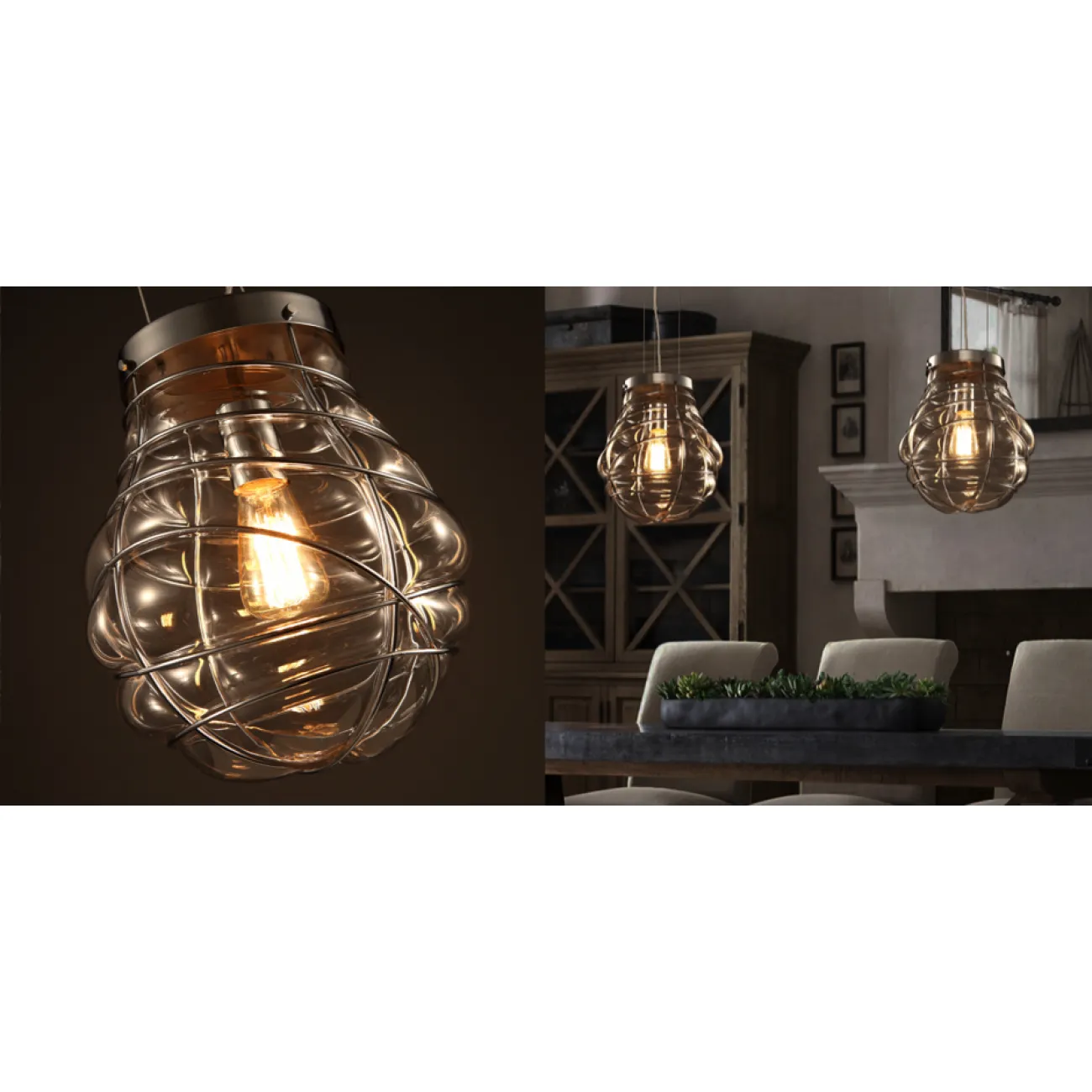 Подвесной светильник Steampunk Glass Shape от LaLume