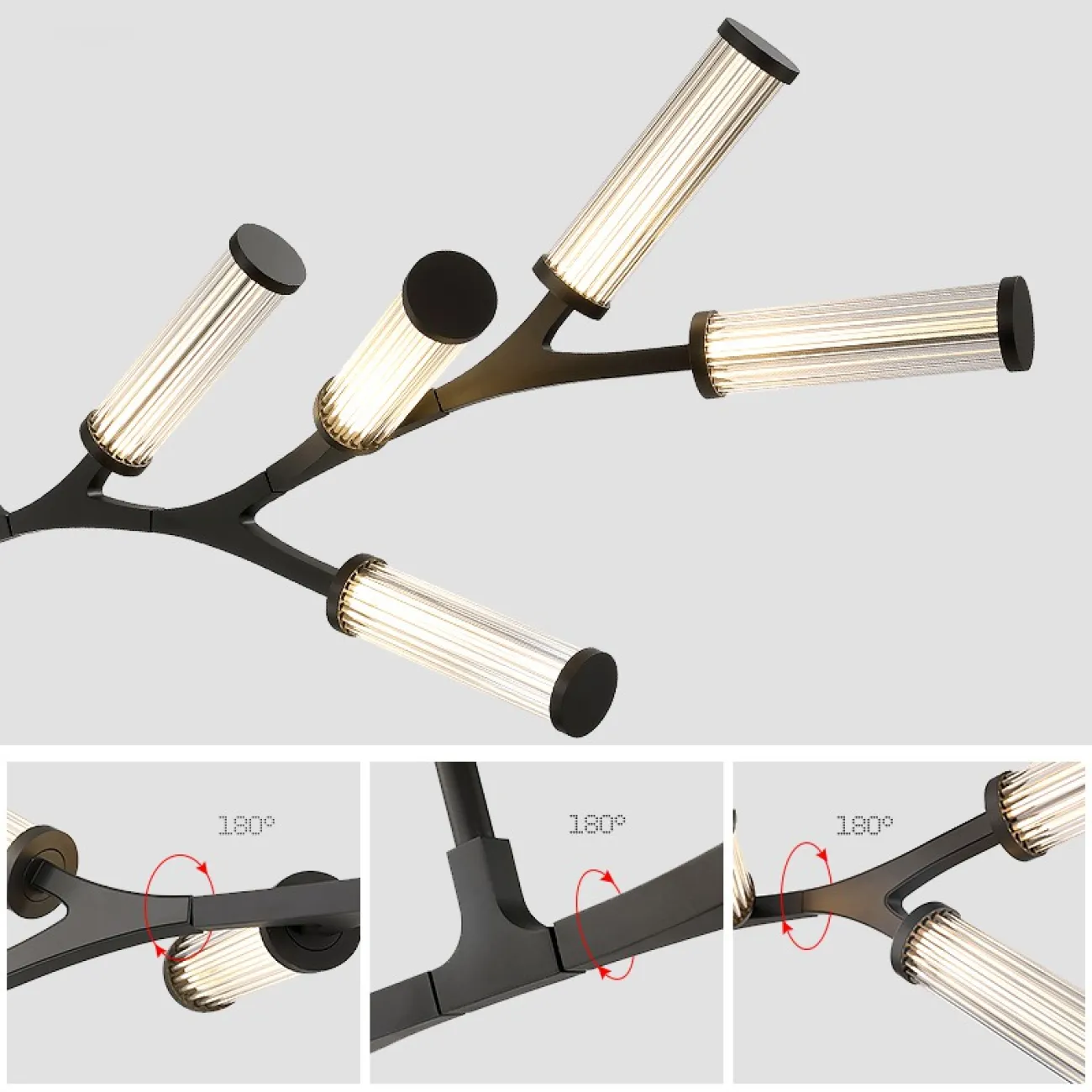 Подвесная люстра RAMOSE RING 24 Черный от ImperiumLoft