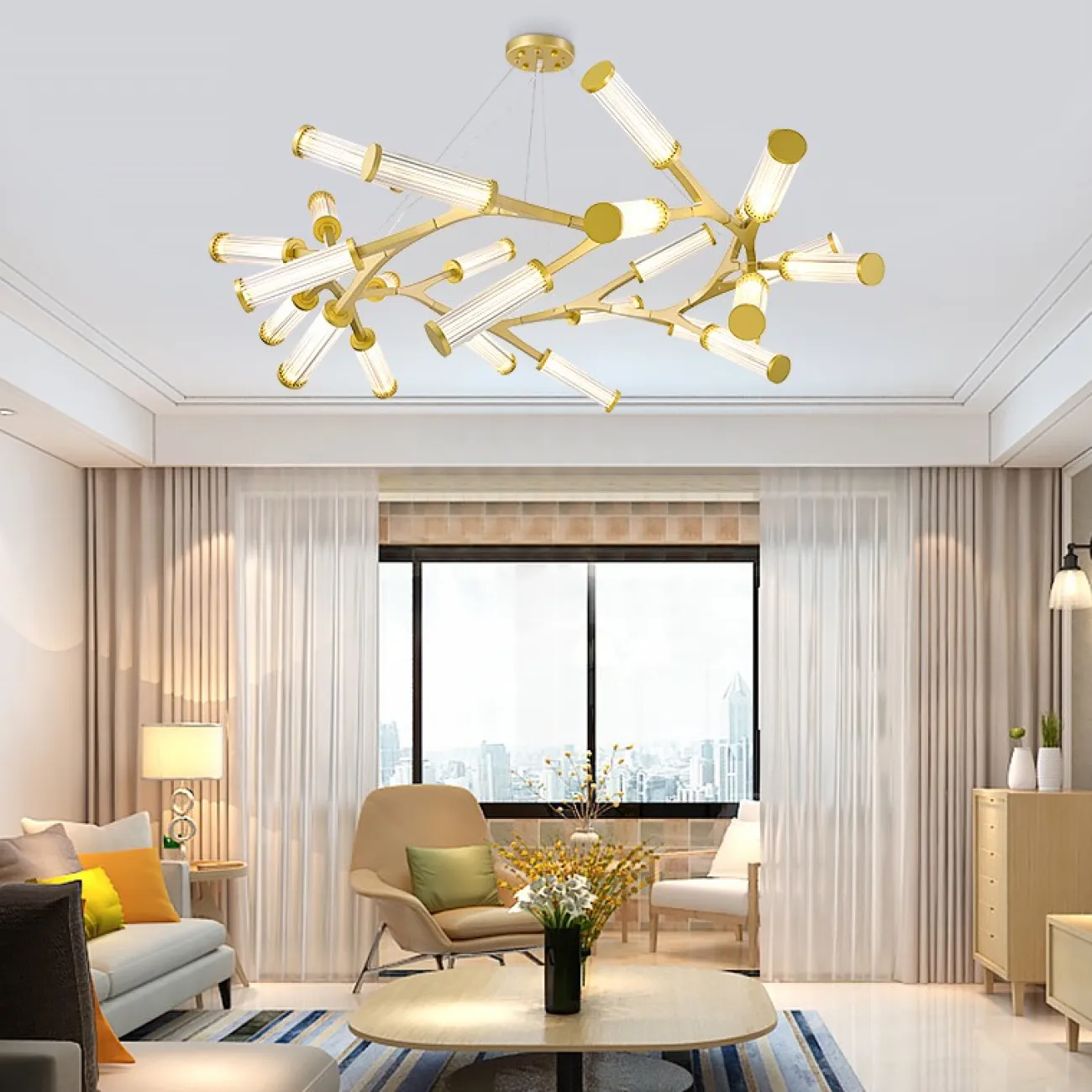 Подвесная люстра RAMOSE RING 24 Черный от ImperiumLoft