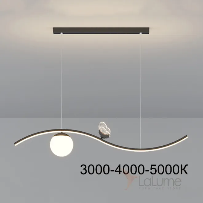 Подвесной светильник BABETTA WAVE Black Трехцветный свет от ImperiumLoft