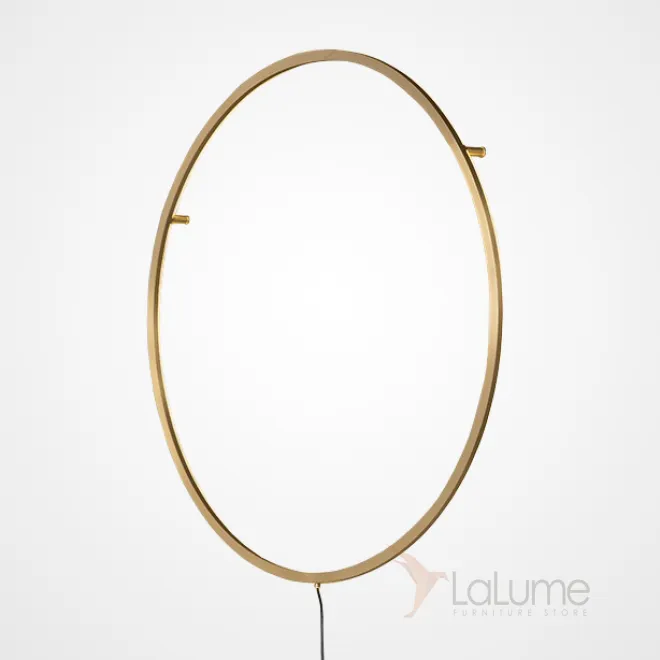 Настенный светильник в виде металлического кольца с LED-подсветкой по контуру корпуса GUARD LUX D120 Brass