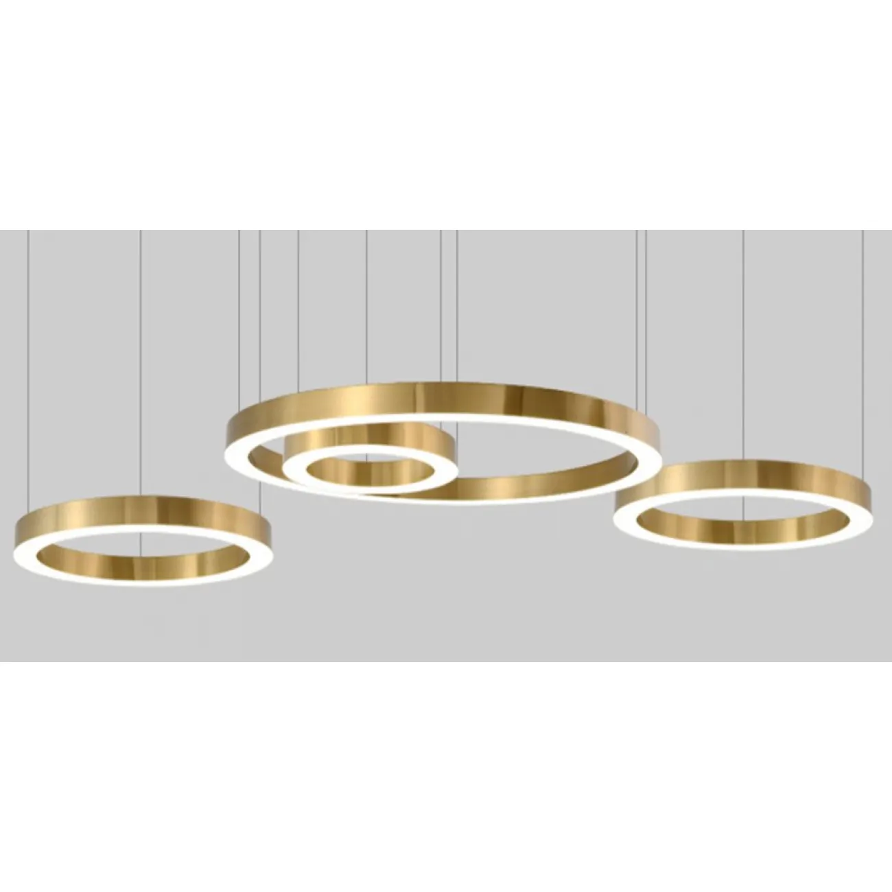 Люстра Light Ring Horizontal D60 Золото от ImperiumLoft